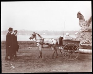 Due uomini, pony e carro, New York, 1910 o 1911 (stampa al gelatino d